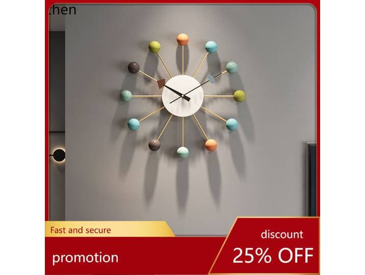 Horloge murale YFY - horloge décorative minimaliste, horloge murale silencieuse créative et tendance