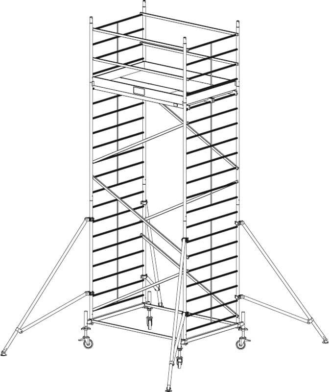 Krause Rusztowanie ruchome aluminiowe ProTec XXL 6,3 m
