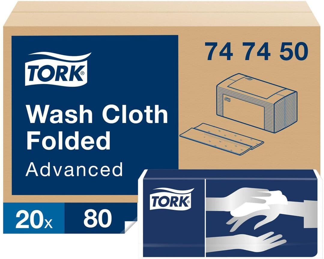 TORK Tvättlapp Advanced 6-lags vit 1600/fp