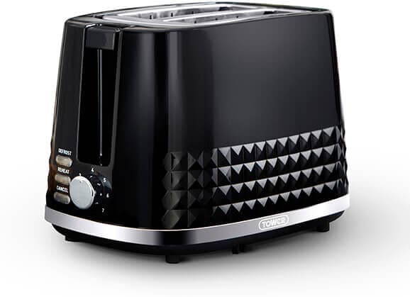 Tower Solitaire 2 Slice Toaster Black