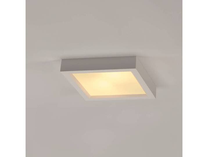 SLV Deckenleuchte Plastra, dimmbar, weiß / opal, für Wohn- / Esszimmer, Gips / Ton, Modern