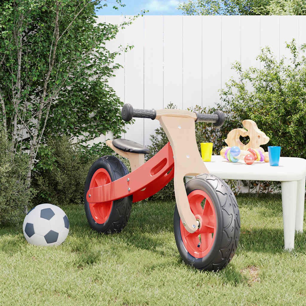 vidaXL Vélo d'équilibre pour enfants avec pneus pneumatiques rouge