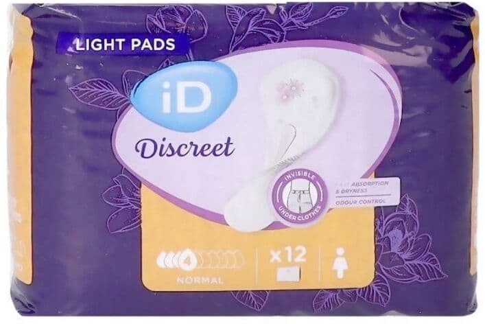 Ontex iD iD Discreet Light Pads Normal - 48 paquets de 12 protections