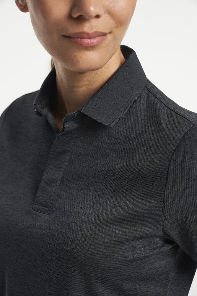 Tenson Txlite Melange Polo Woman, Black / Xs