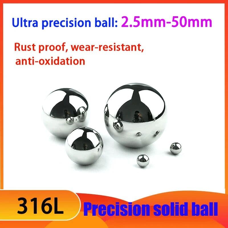 NONE 316L Stainless Steel Solid Balls - High Precision Rust-Proof & Wear-Resistant Metal Balls Precision Ball 2.5mm-50mm