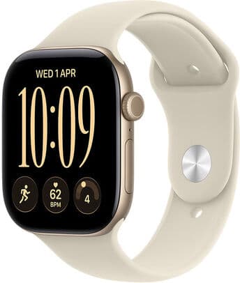 Apple Watch Series 12 GPS, cassa 46 mm in alluminio color oro chiaro con cinturino Sport sabbia - M/L