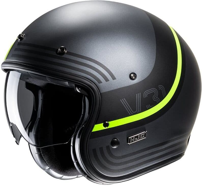 HJC - Casco V31 Byron MC3HSF Nero,Giallo,Alta visibilità L
