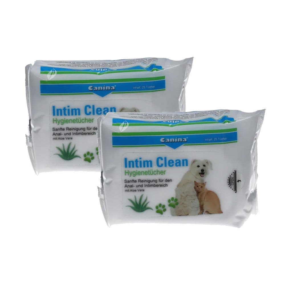Intim Clean Hygienetücher f.Hunde/Katzen Doppelpack 2x25 St Tücher