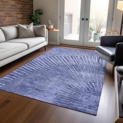 Addison Rugs Machine Washable Indoor/ Outdoor Modern Fan Chantille ARug