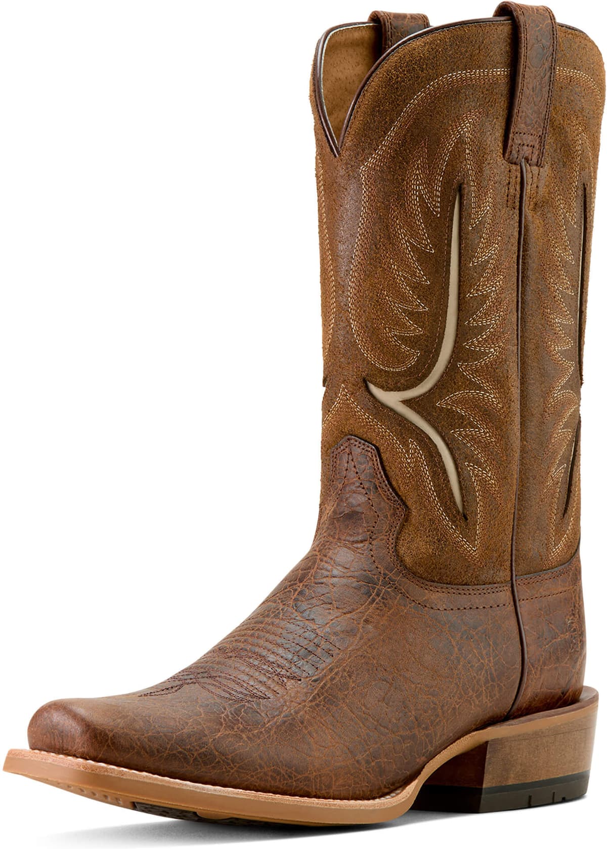Men's Stadtler Narrow Cutter Toe Cowboy Boots in Adobe Clay Foothill Brown Roughout, Size: 8.5 EE / Wide by Ariat