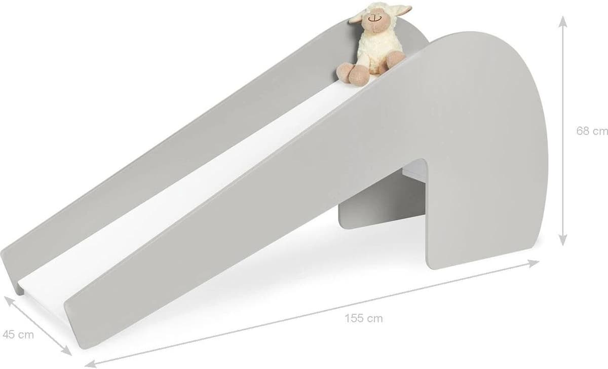 Indoor-Rutsche PINOLINO "Lotta, grau/weiss", Baby, grau, weiß, Massivholz, Rutschen Indoor-Rutsche grau, weiß Einheitsgröße