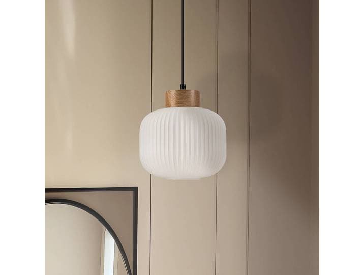 Glas Hängelampe Harmony Lamkur, dimmbar, weiß / opal, für Wohn- / Esszimmer, Glas, Skandinavisch, Pendelleuchte