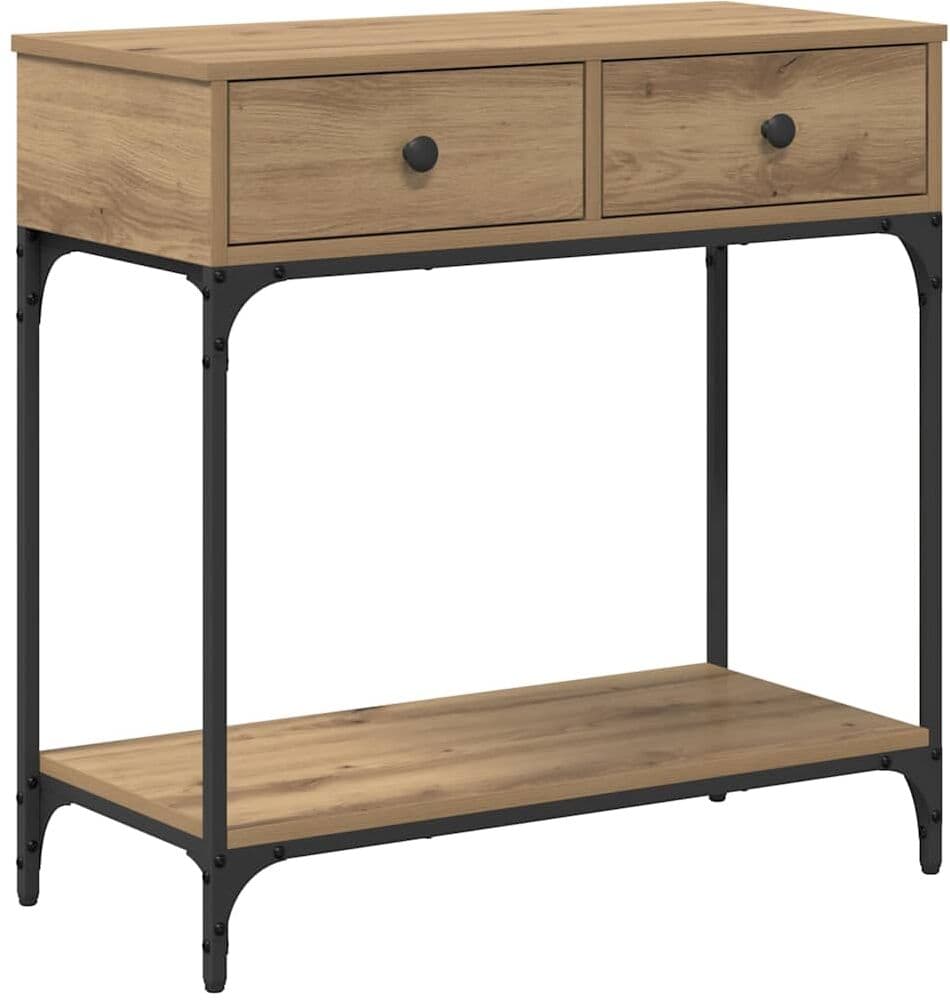 vidaXL Table console chêne artisanal 75 x 34,5 x 75 cm
