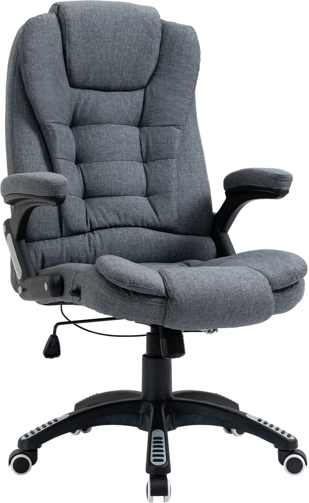 Altro Sedia Da Ufficio Ergonomica Reclinabile, Altezza Regolabile E Dondolamento, Poltrona Girevole Con Ruote, 65x72x110-120cm, Grigio