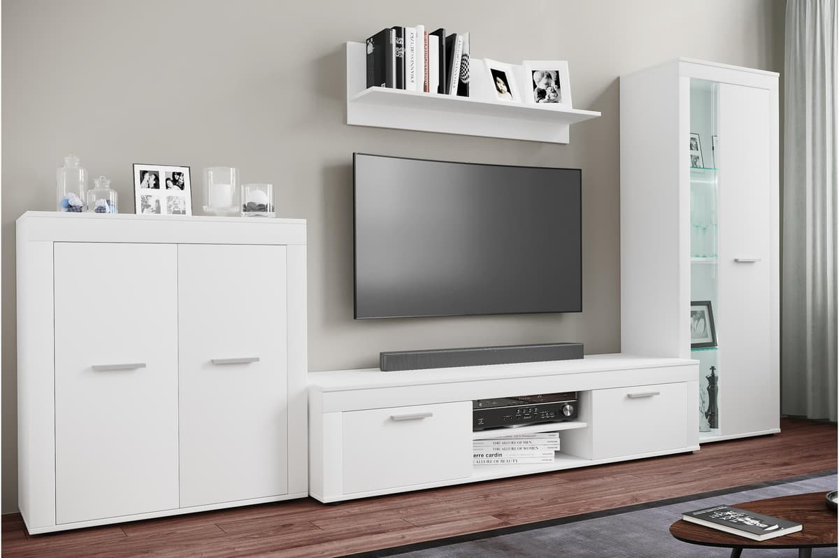 Lowboard VCM "Usilo XL 160 x 45 cm", weiss (weiß), B:160cm T:45cm, MDF, Sideboards, Lowboard weiß B/H/T: 160cm x 45cm