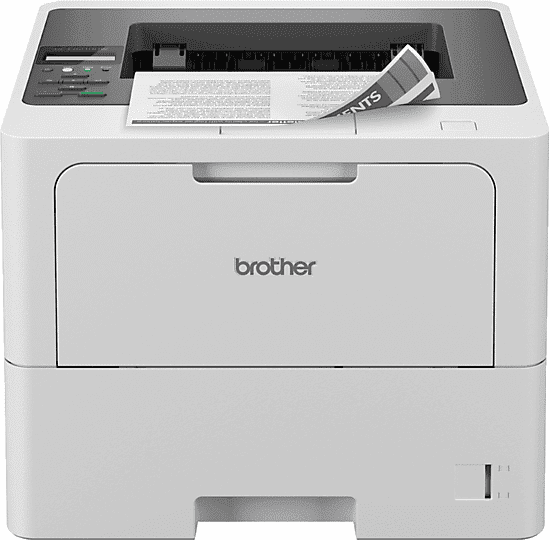 Impresora láser - Brother HL-L6210DW, Monocromo, Dúplex Automático, Red Cableada y WiFi, Blanco