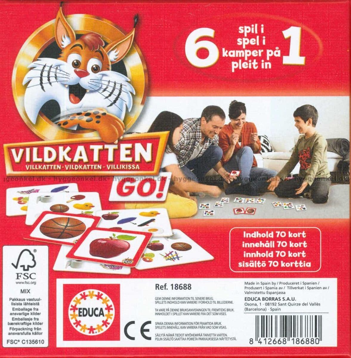 Villkatten Go Kortspill - Villkatten Reiseutgave