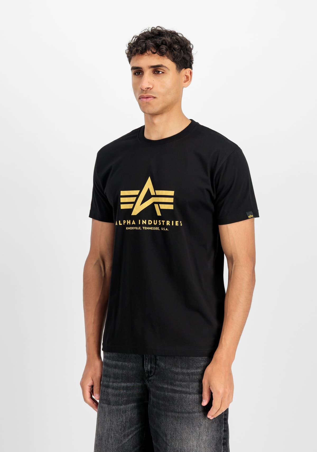 T-Shirt ALPHA INDUSTRIES "Basic BL Ripstop T-Shirt", Herren, Gr. XXL, schwarz, Obermaterial: 100% Baumwolle, Shirts T-Shirt schwarz XXL
