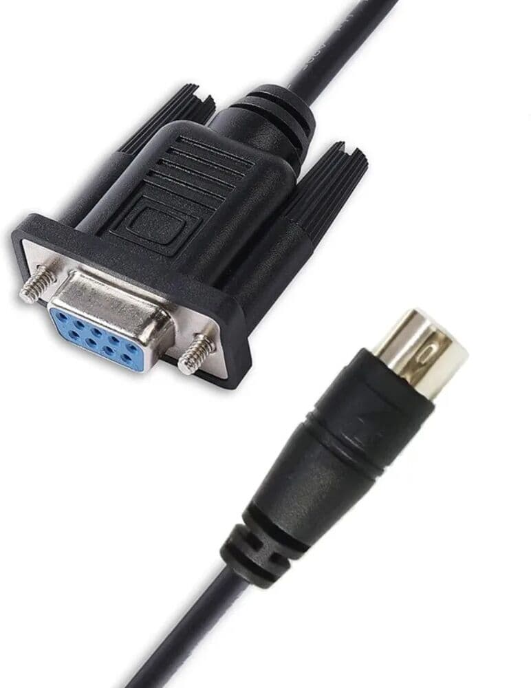 lieve DB9 Female to Mini Din 8 Pin RS232 Serial Cable for Delta DVP Series PLC Serial Data Transmission to PC
