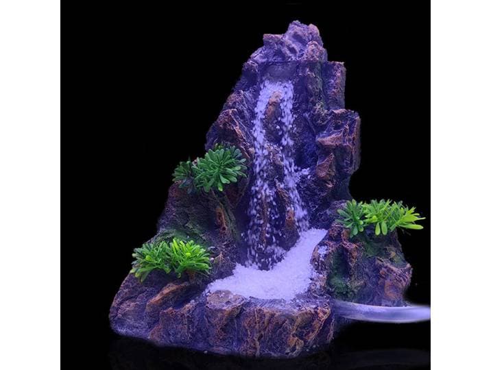 Grand aquarium créatif Aquascape sable cascade résine rocaille imitant pierre naturelle modélisation paysage dynamique naturel