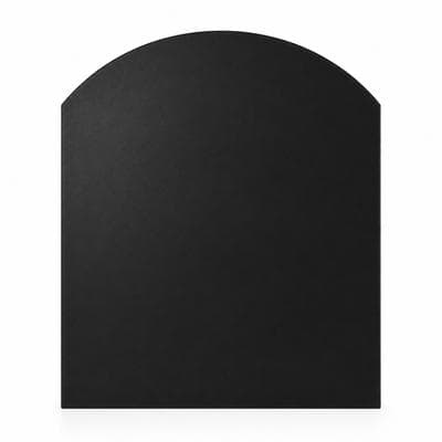 Bodenschutzplatte HANSEATIC "für Kaminöfen Segment 100 Stahl", schwarz, B:100cm H:2mm L:120cm, Stahl, Bodenschutzplatten, Stahl-Segment 100 x 120 cm, 2mm Stärke, schwarz, zum Funkenschutz