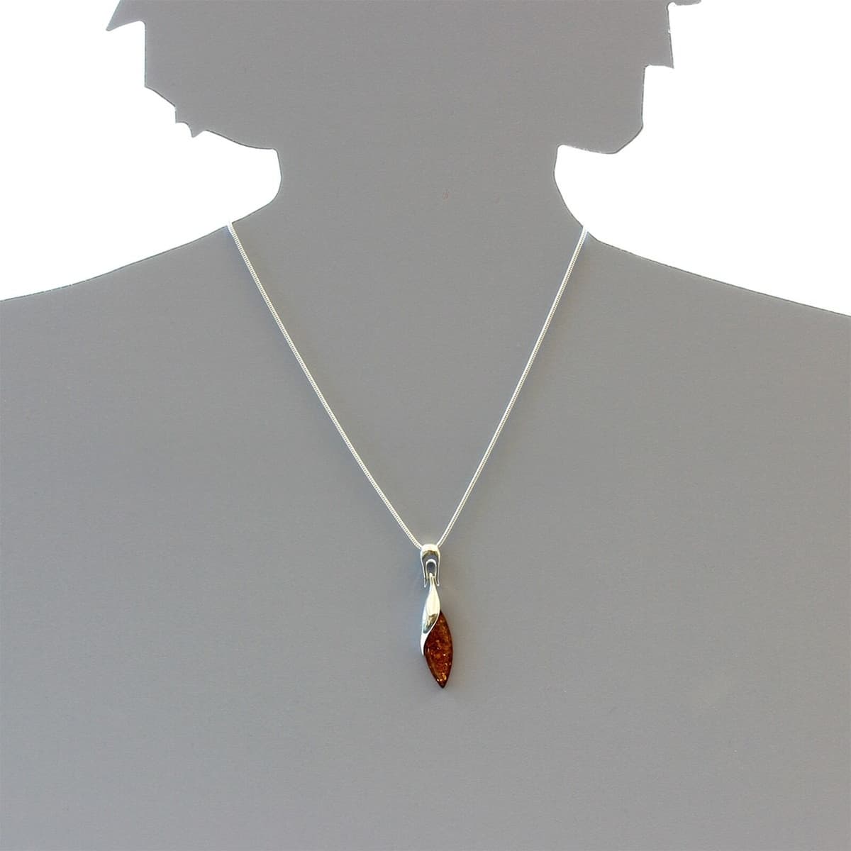 Kette mit Anhänger OSTSEE-SCHMUCK "Ostsee-Schmuck Kette mit Anhänger Rosali" Gr. 45, silber, Halsketten, Damen, 45cm, Silber 925 (Sterlingsilber), L: 42, Kette mit Anhänger silber 45cm, Silber 925 (Sterlingsilber), L: 42