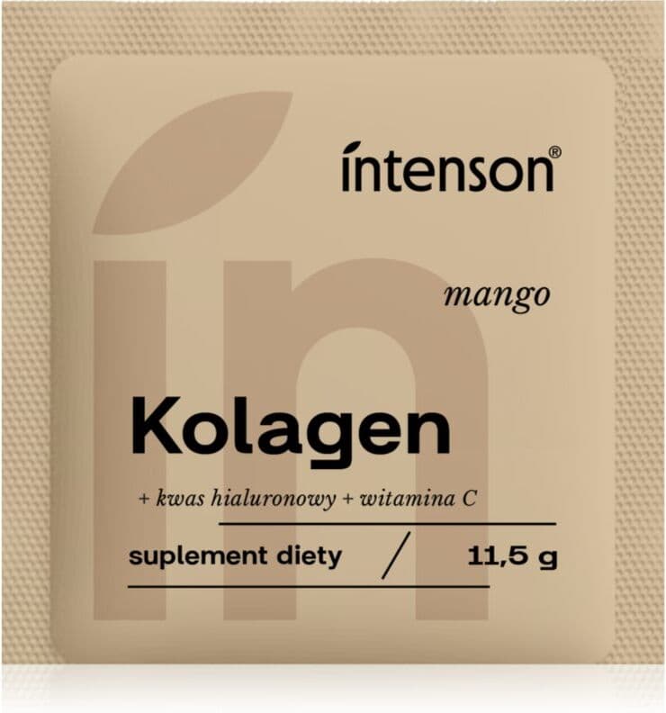 Intenson Kolagen + witamina C + kwas hialuronowy napój kolagenowy instant z kwasem hialuronowym smak Mango 11.5 g