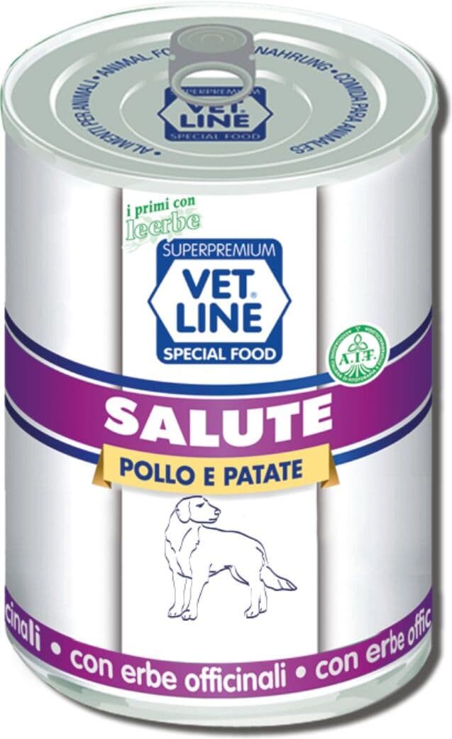 Vetline Vet Line Salute Pollo con Patate 400 g Alimento Umido Monoproteico per Cani