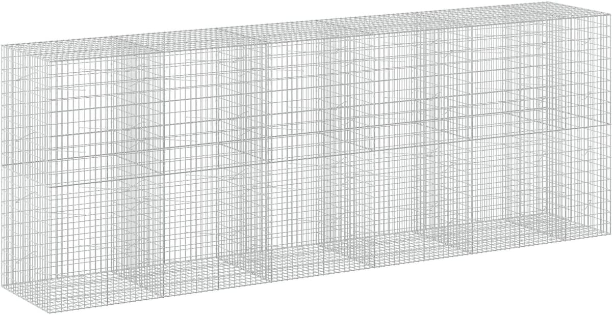 vidaXL Gabion avec Fil de 3,5 mm et Maille de 5x10 cm 550x100x200 cm