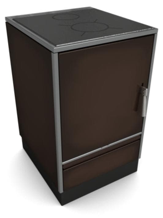 Glutos Küchenherd HH 02 S | braun | Scharnier links | 5,5 kW