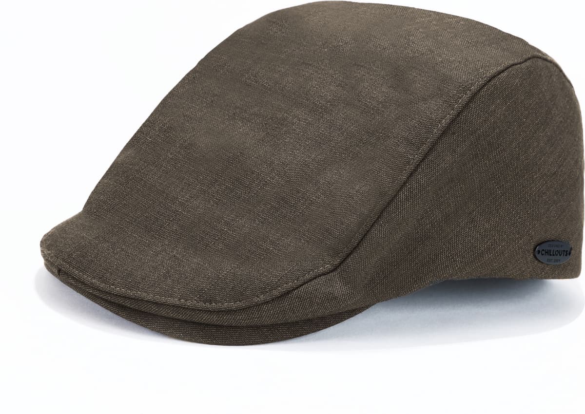 Schiebermütze CHILLOUTS "Dion Hat", Herren, Gr. L, braun, Kunstfaser, unifarben, Mützen Schiebermütze, ergonomische Passform, erhältlich in zwei Grössen braun L