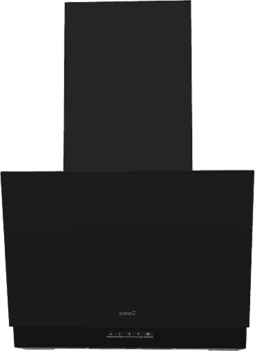 Campana decorativa - Cata THALASSA 600GBK, 3 Niveles de Extracción + Turbo , 811 m³/h, 60 cm Ancho, Cristal negro