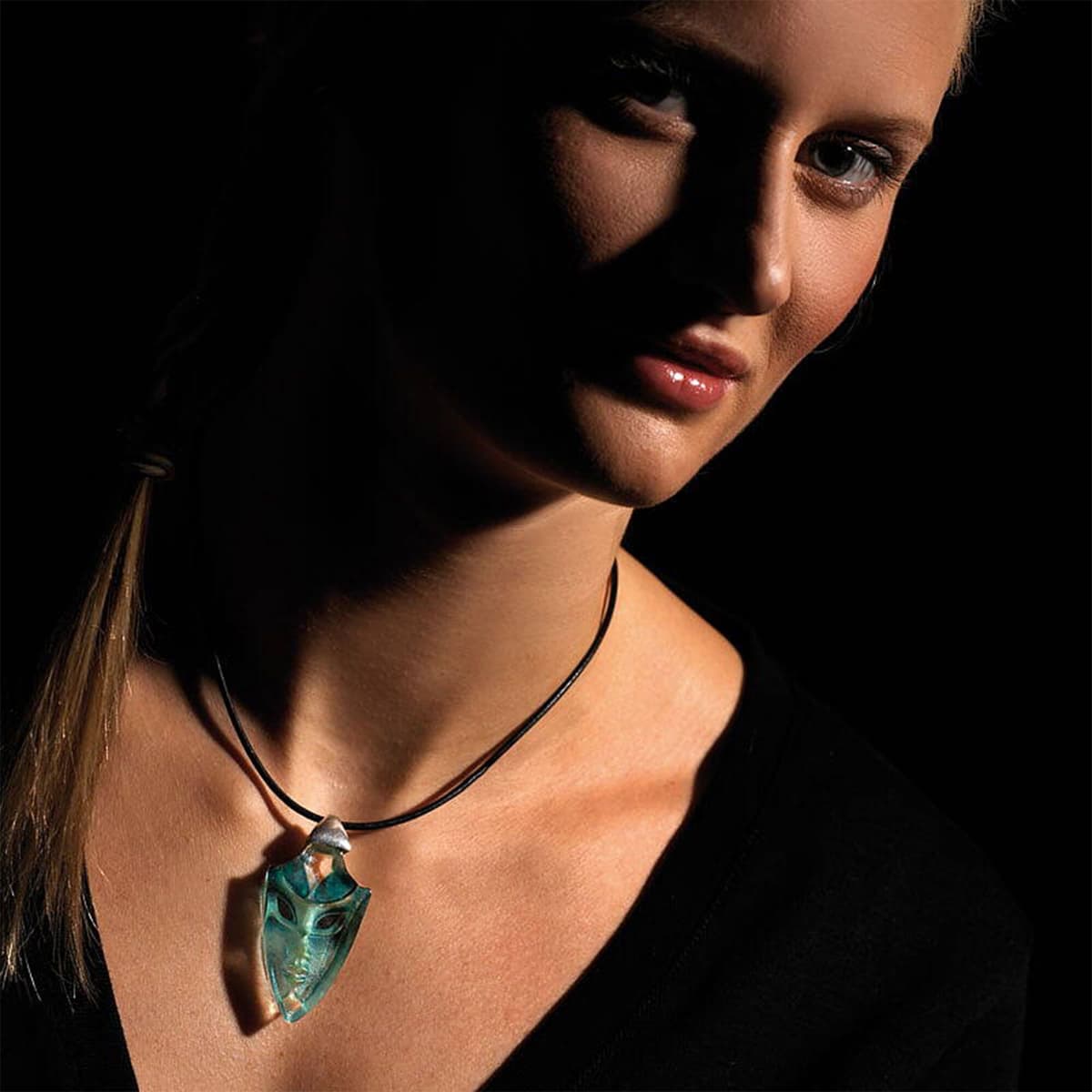 Fortuna Halsband, Blå/grön - Målerås