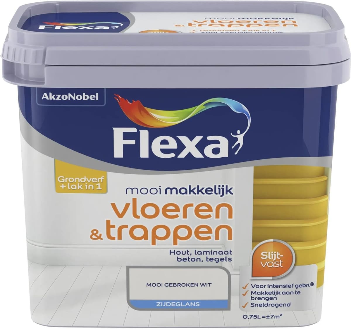 Flexa Mooi Makkelijk Vloeren en Trappen - Gebroken Wit / RAL 9010
