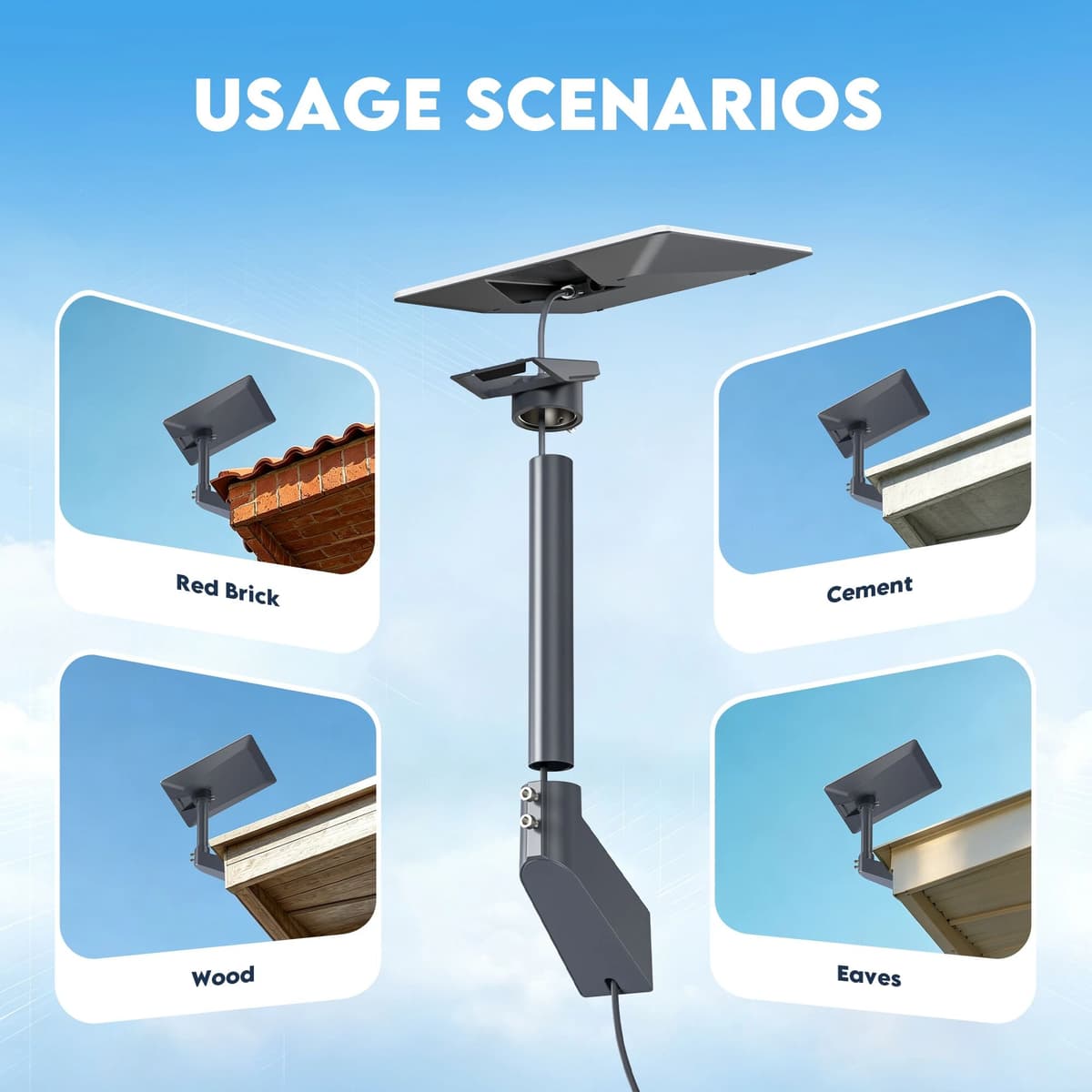 EDUP SK0180 V5 Starlink Mini Wall Mount Bracket 360° Rotatable Heavy Duty Carbon Steel Weatherproof Outdoor Eave Mount