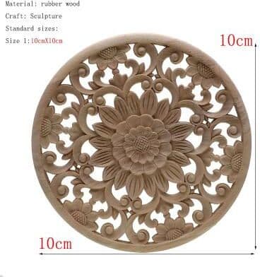 Inspired Living Vintage Floral Carved Wood Applique For Furniture, Frames And Doors c
