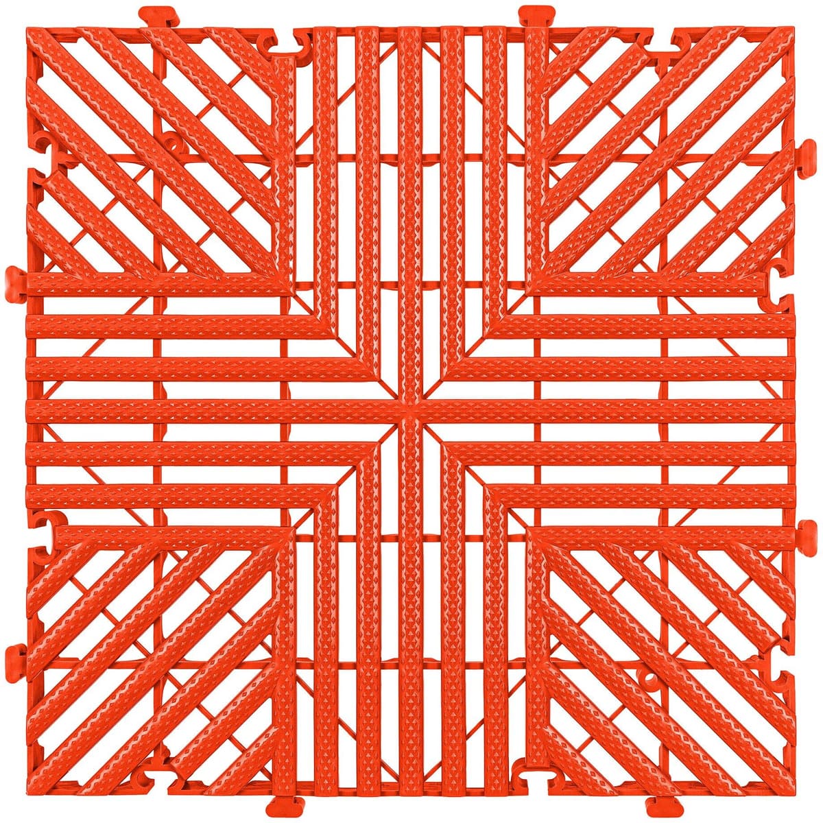 PELA Garagegolv röd, 400 × 400 × 30 mm, 10 plattor, 1,6 m²