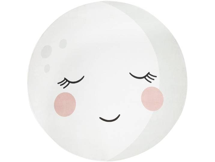 Kinderteppich PACO HOME Chicos 555 , beige, H:2mm Ø:150cm, Polyester, Teppiche, Kinderteppich, Flachgewebe, Motiv Mond, Kinderzimmer