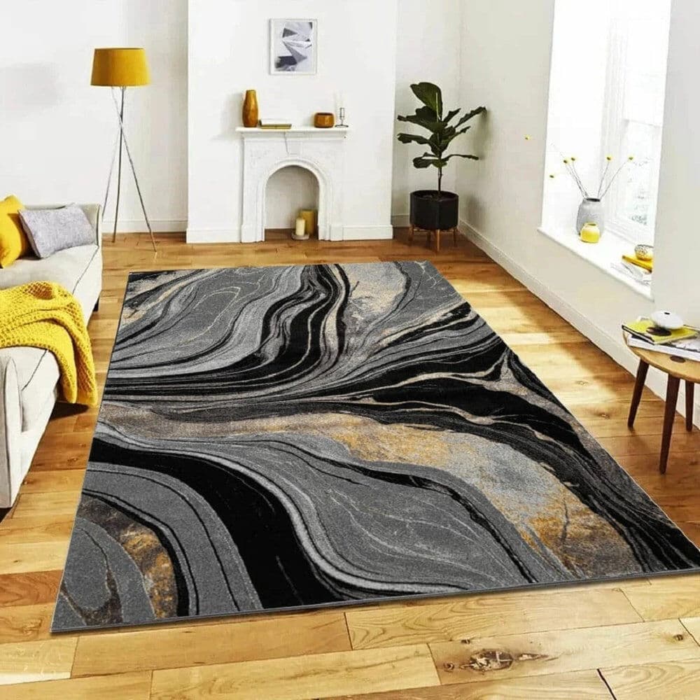 East Urban Home Rectangle Indoor / Outdoor Washable Area Rug Ochre Rectangle 240 x 320 cm