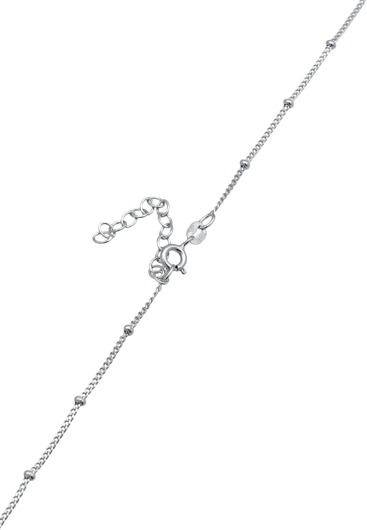 Choker ELLI "Halskette Choker mit Anhänger Sonne 925 Sterling Silber" Gr. 36, silber, Halsketten, Damen, ohne Stein, Silber 925 (Sterlingsilber), Choker