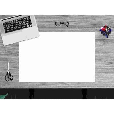 Cover-your-desk Schreibtischunterlage für Kinder und Erwachsene Schreibtischunterlage Weiß, aus hochwertigem Vinyl , 60 x 40 cm