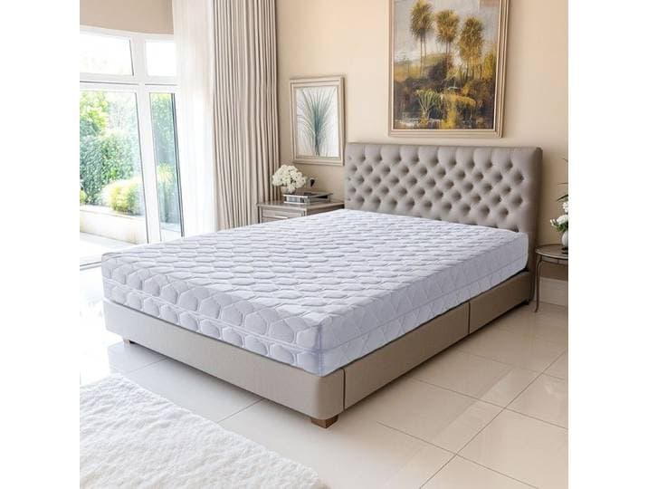 Matelas 140x190 x 19 cm Ferme + Oreiller Visco - Spécial Sommier électrique - Déhoussable Housse Lavable - Noyau Poli Lattex HR Der