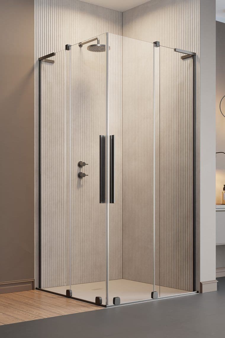 Radaway Furo SL Brushed GunMetal KDD kabina 100x100cm szczotkowany grafit 10305100-92-01L/10305100-92-01R
