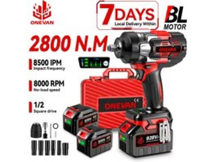 ONEVAN 2800N.M Borstelloze Elektrische Slagmoersleutel Draadloze Hoge Koppel Schroevendraaier Boormachine Elektrisch Gereedschap Voor Makita 18V Accu