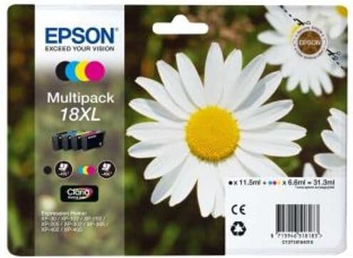 Multipack T1816 4 Cartuchos de tinta XL - Epson 18XL