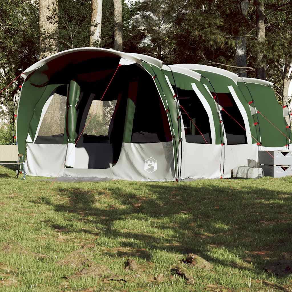 vidaXL Tente familiale tunnel 8 personnes vert imperméable