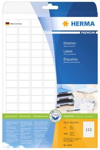 Etikett HERMA Premium 25,4x16,9mm2800/fp