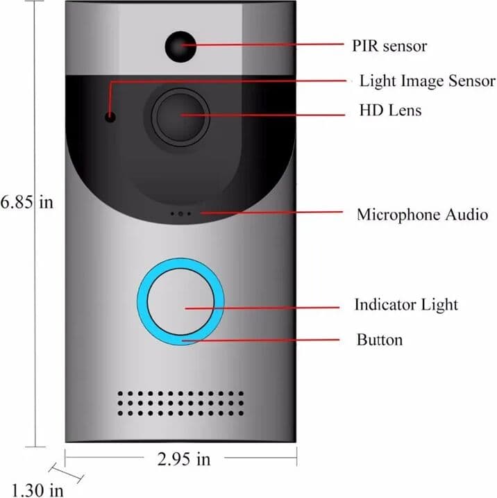 new landing 2MP 1080P B30 Battery Power WIFI IP Doorbell Visual Video Door Phone Long Time Standby Intercom Door Entry Peephole Viewer