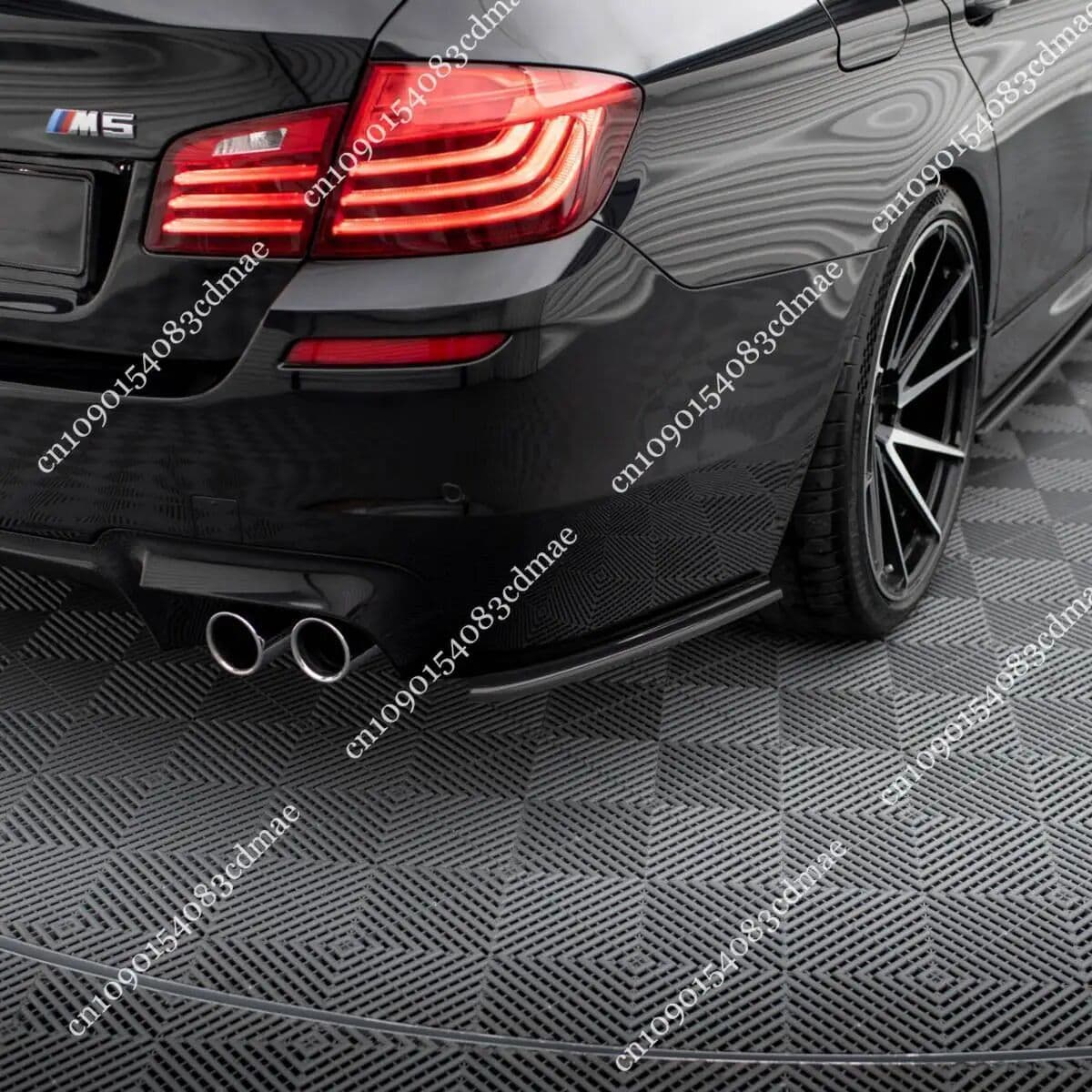 NONE For BMW 5 Series F10 F11 520i 528i 550i M Sport 2010-2016 Rear Bumper Side Diffuser Splitter Spoiler Exhaust Pipe Trim Bodykits