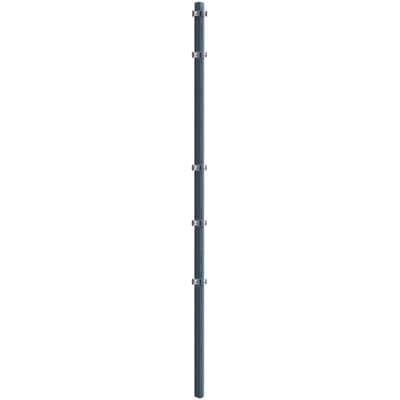 Eckpfosten ARVOTEC "ESSENTIAL 200", grau (anthrazit), B:4cm H:260cm, Edelstahl, Kunststoff, Zaunpfosten, 4x4x260 cm für Mattenhöhe 200 cm, zum Einbetonieren